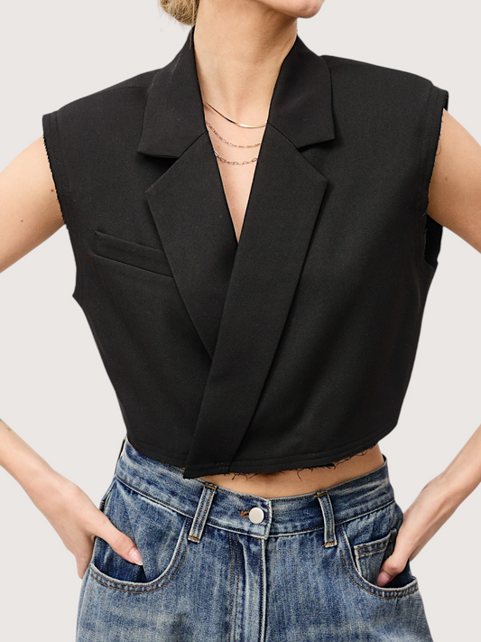 Cropped Waistcoat Vest