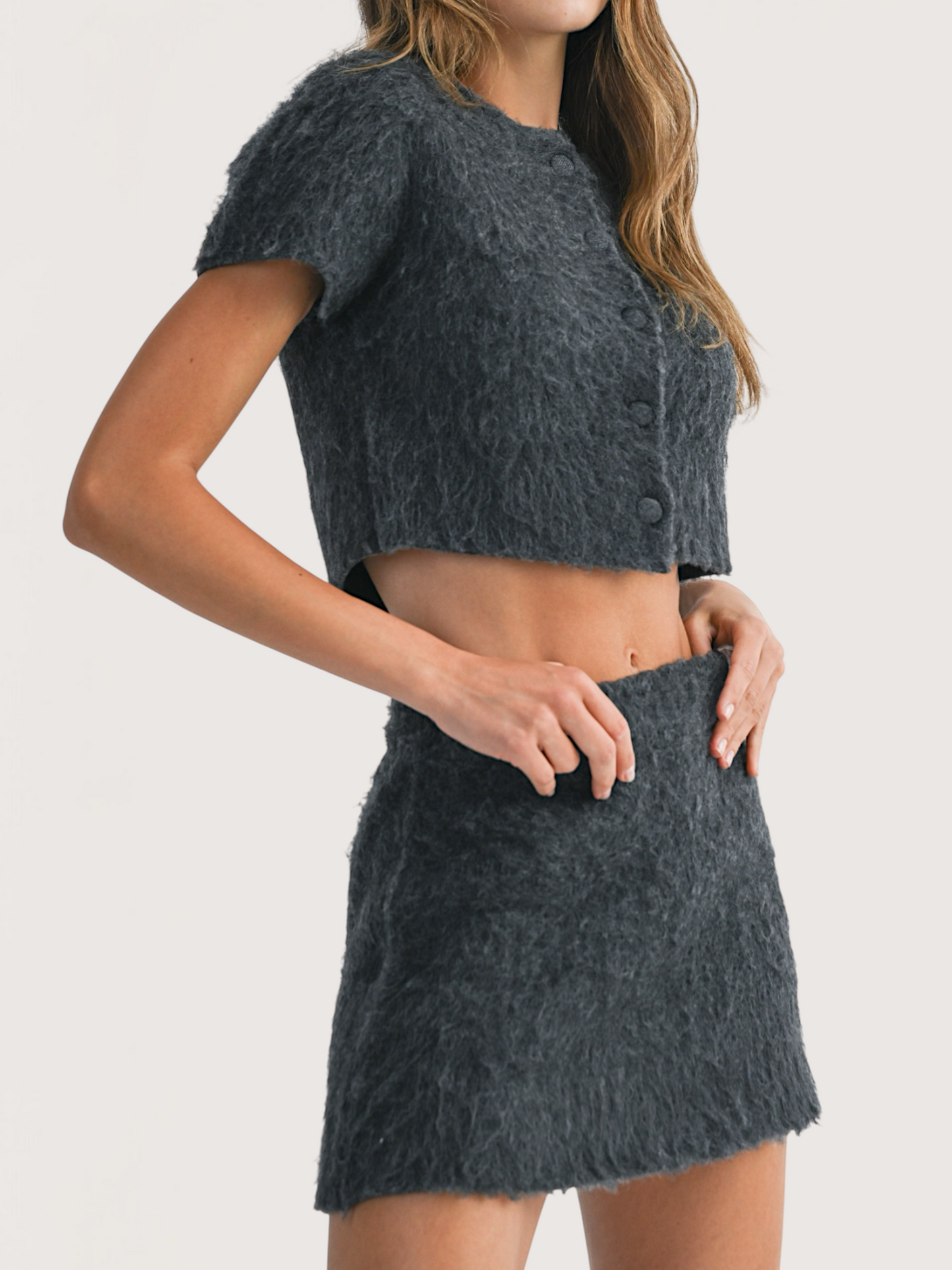 Fuzzy Knit Cardigan