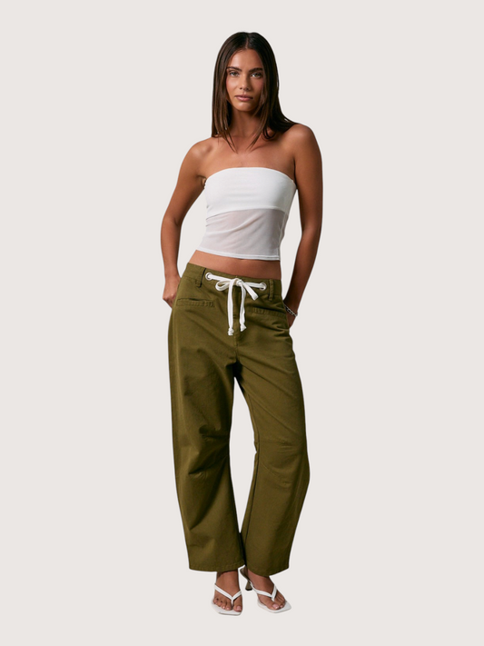 High Rise Barrel Pant