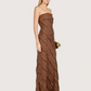 Ruffled Column Maxi Dress