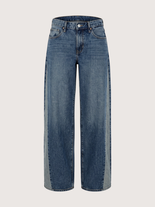 Contrast Wide Leg Denim