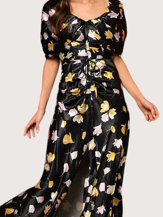 Floral Slit Maxi Dress