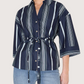 Monette Striped Button Up