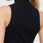 Sleeveless Cotton Turtleneck | Black