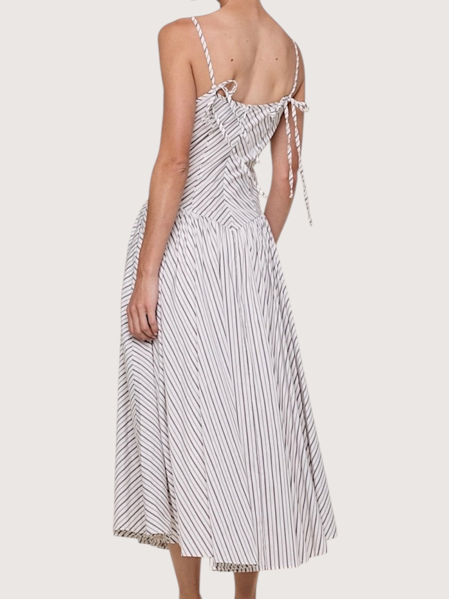 Striped Fit and Flare Dress