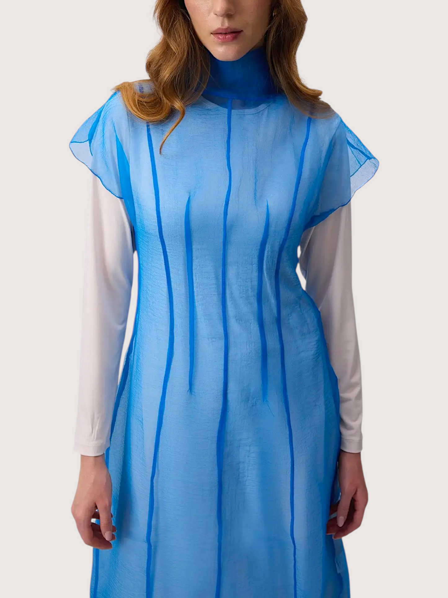 Sheer Organza Midi Dress