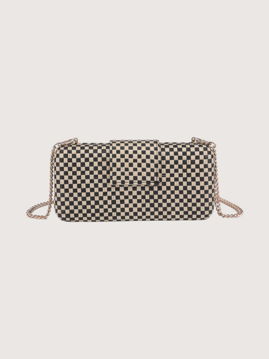 Sylvia Checkered Clutch