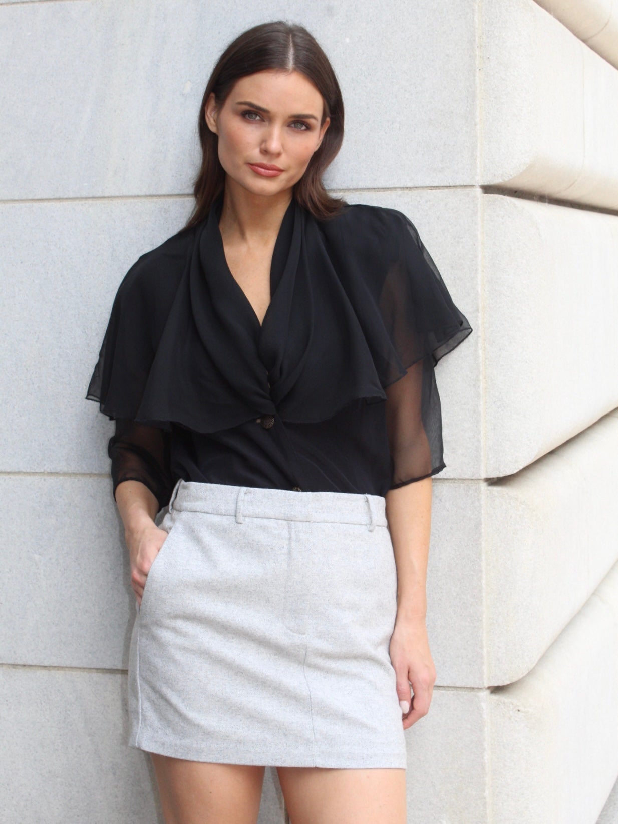 Katie Flutter Sleeve Blouse