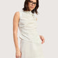 Romy Striped Draped Top