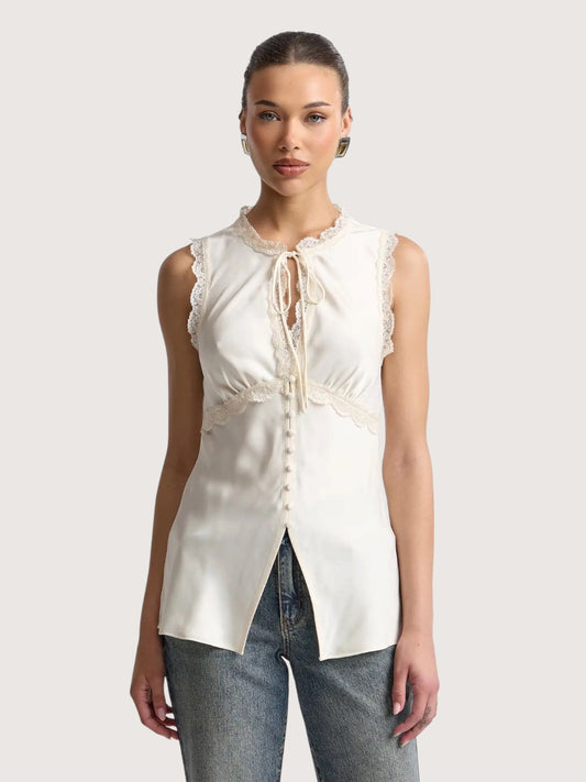 Avec Lace Trim Top