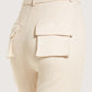 Flared Leg Linen Trouser