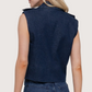 Lapel Collar Denim Vest