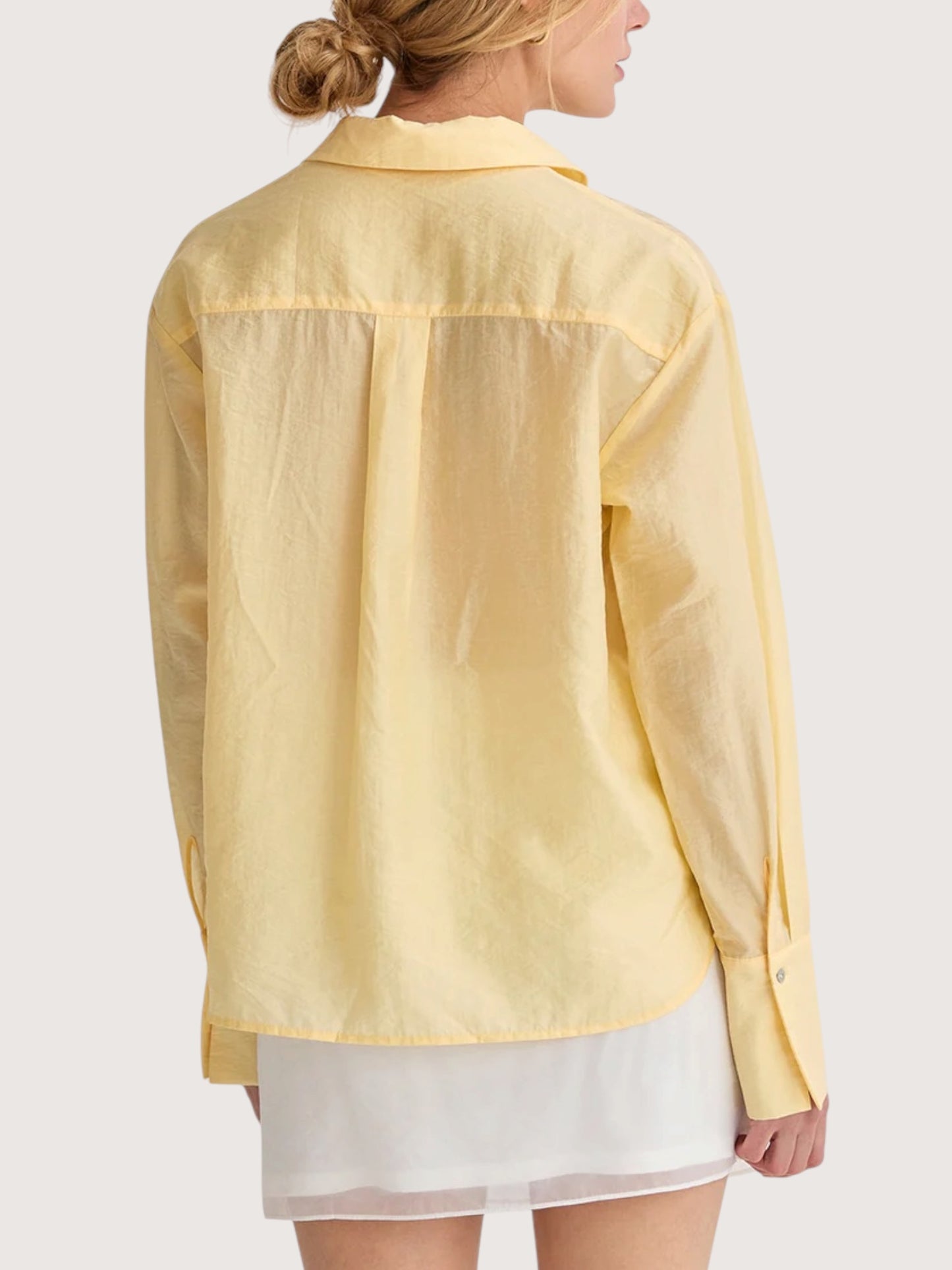 Nadia Textured Blouse | Yellow