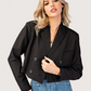 Cropped Double Button Blazer