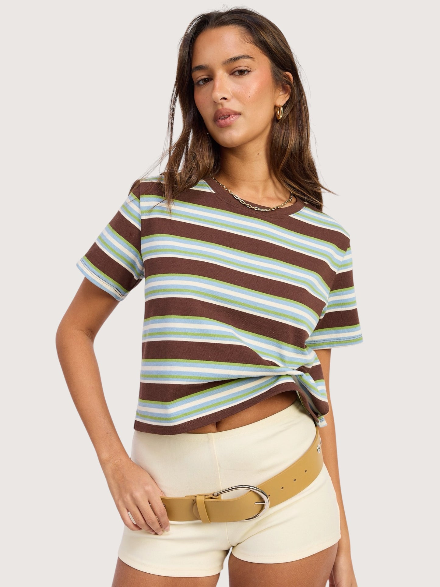 Striped Boxy Tee