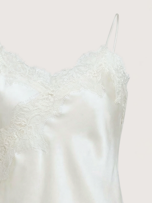 Rivoli Lace Trim Tank | Ivory