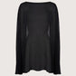 Sheer Poncho Tunic | Black
