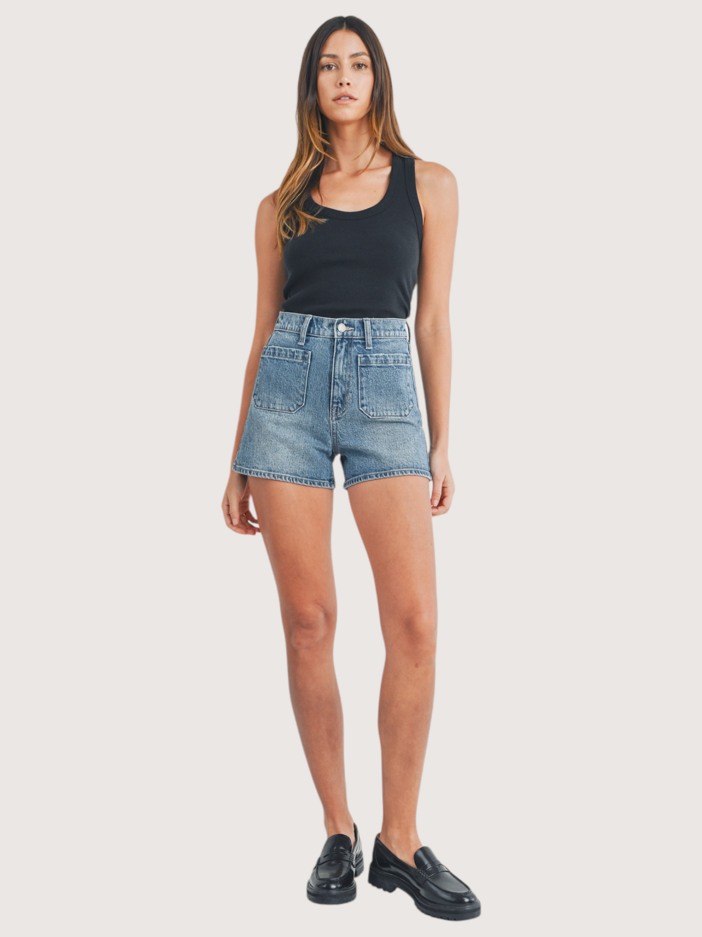 Patch Pocket Short | Denim