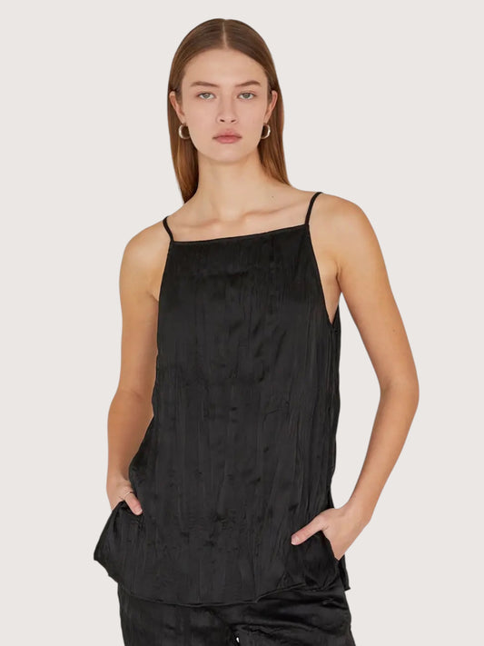 Kimbra Pleated Satin Top