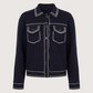 Stitch Trim Cardigan Sweater
