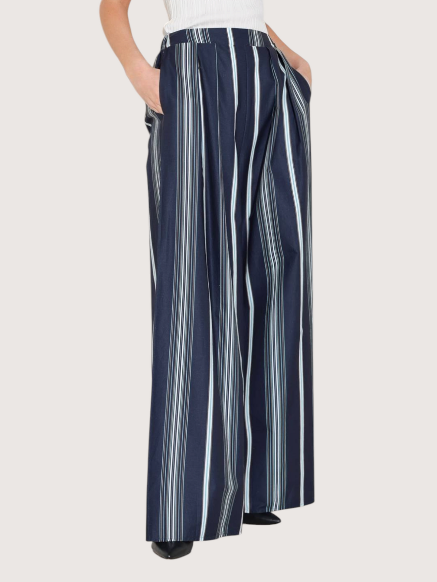 Monette Striped Wide Leg Pant
