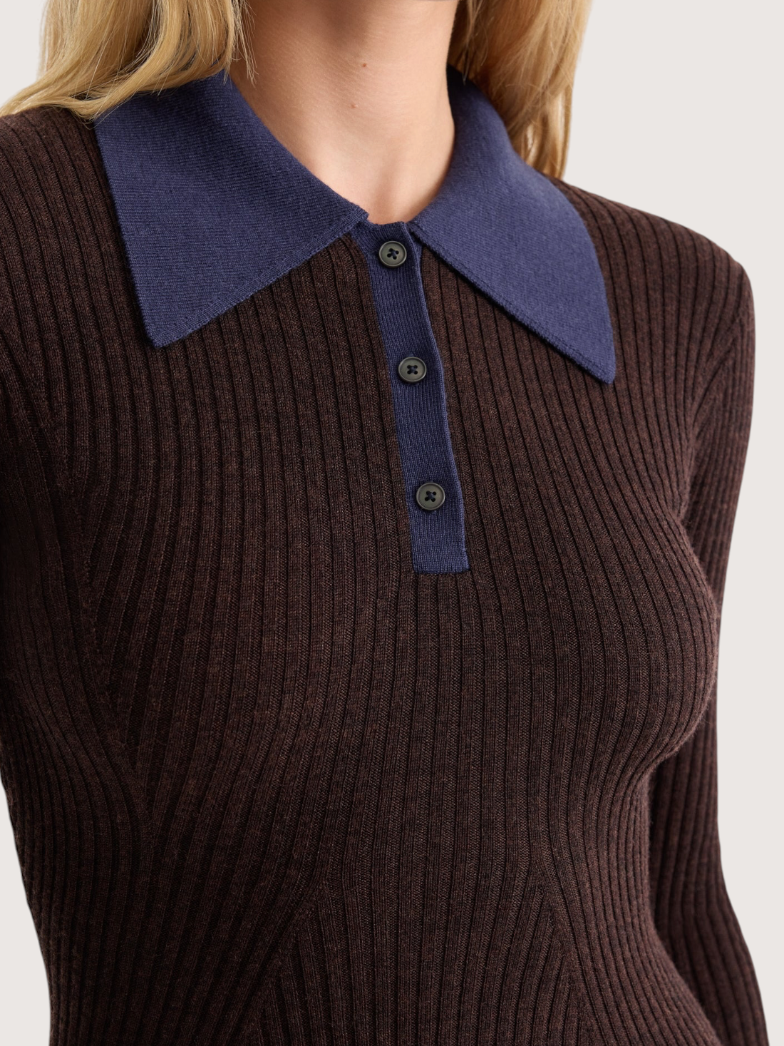 Knit Polo Mini Dress