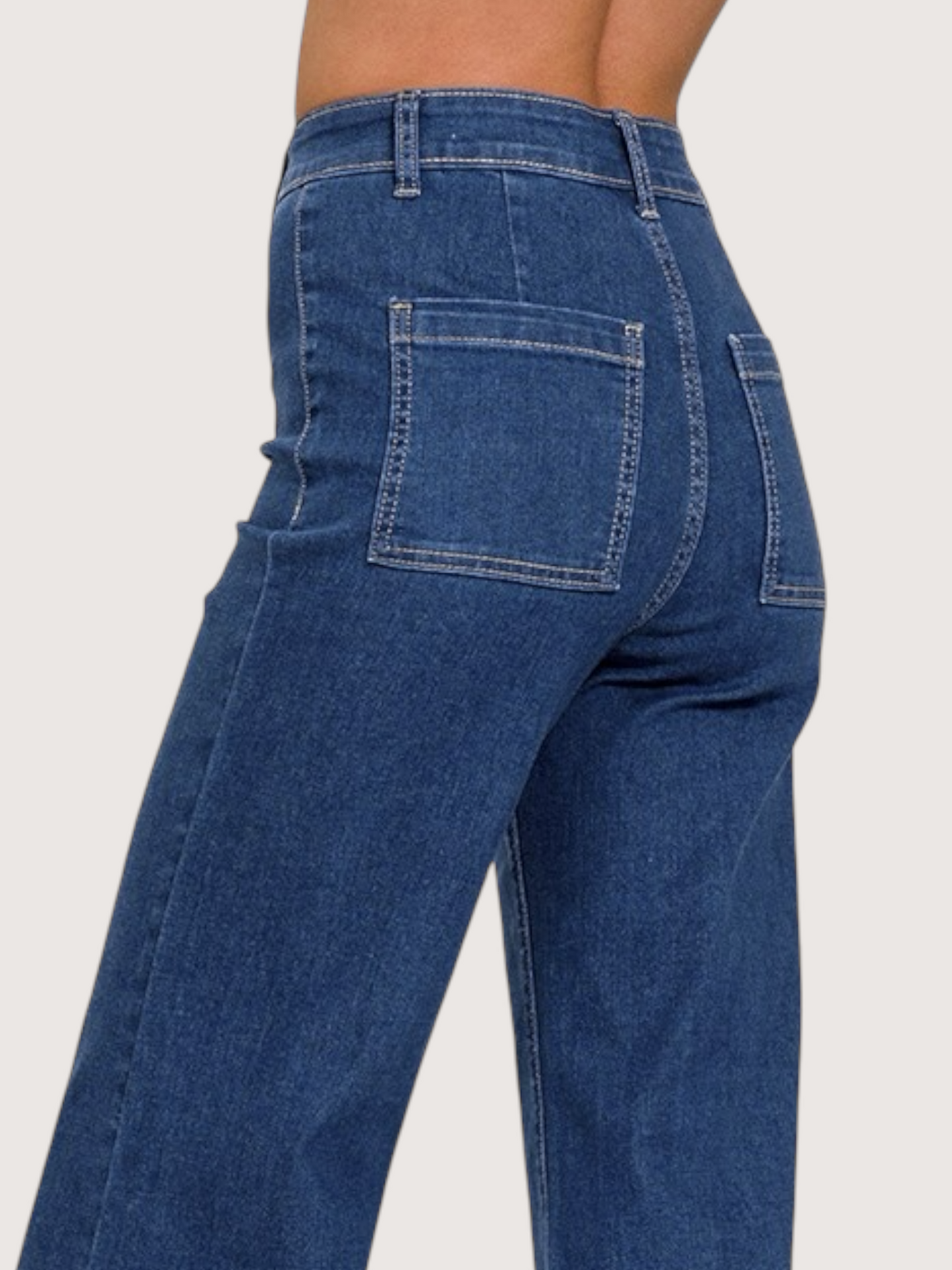 Cropped Wide Leg Denim