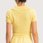 Textured Crop Top | Yellow