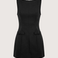 Boat Neck Bow Dress | Black