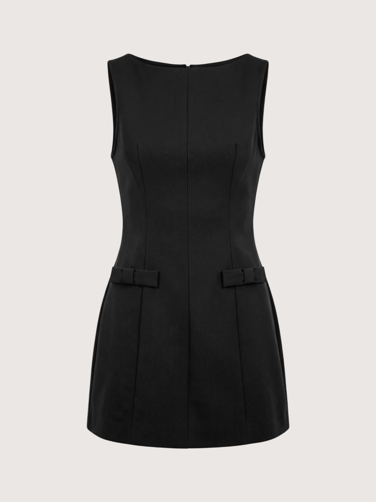 Boat Neck Bow Dress | Black