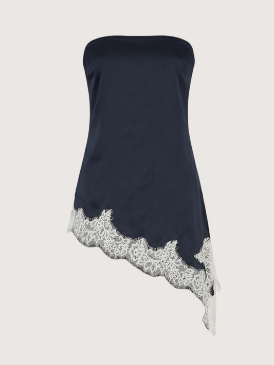 Strapless Lace Trim Top