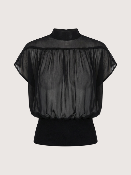 Pleated Mesh Top