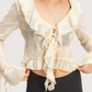 Floral Chiffon Ruffle Blouse