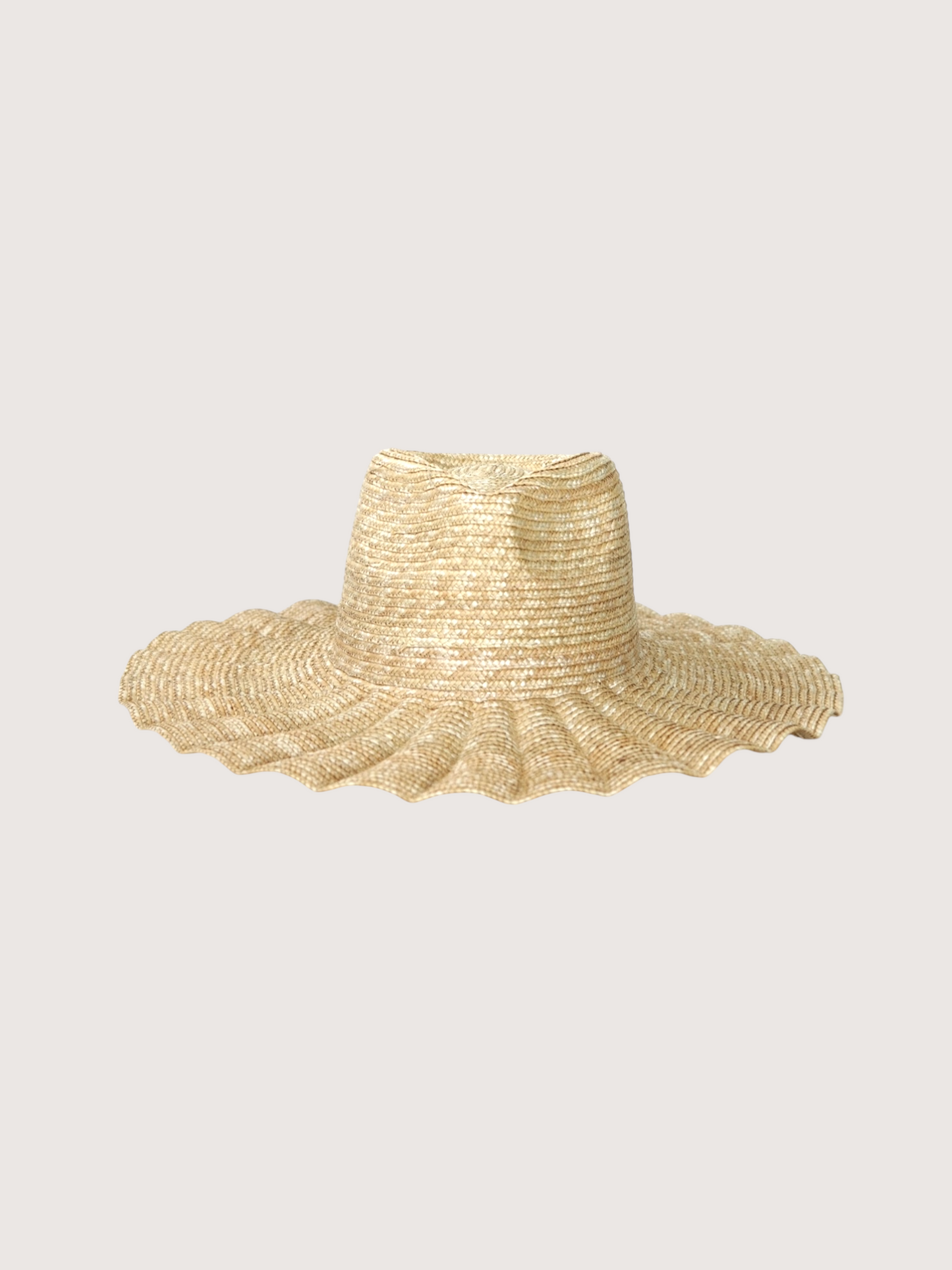 Wide Brim Straw Hat | Beige