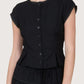 Pintuck Blouse | Black