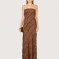 Ruffled Column Maxi Dress