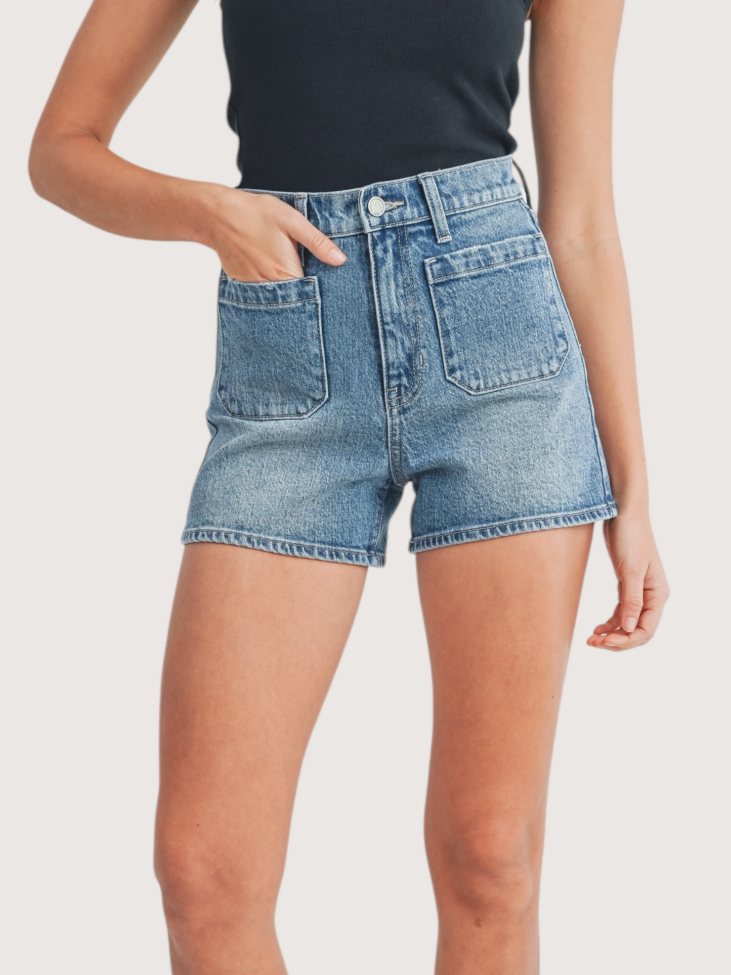 Patch Pocket Short | Denim