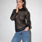 Crochet Turtleneck Top