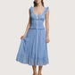 Margot Smocked Midi Dress | Blue
