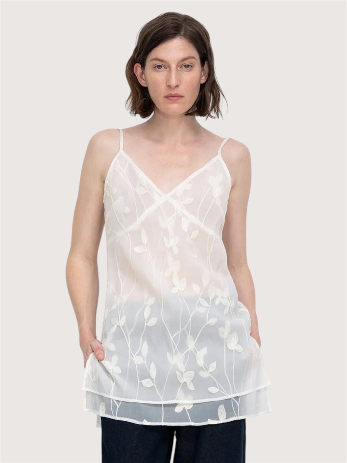Sheer Floral Tunic