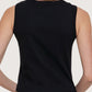 Lily Button Front Top | Black