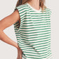 Striped Sleeveless Tee | Green
