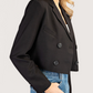Cropped Double Button Blazer