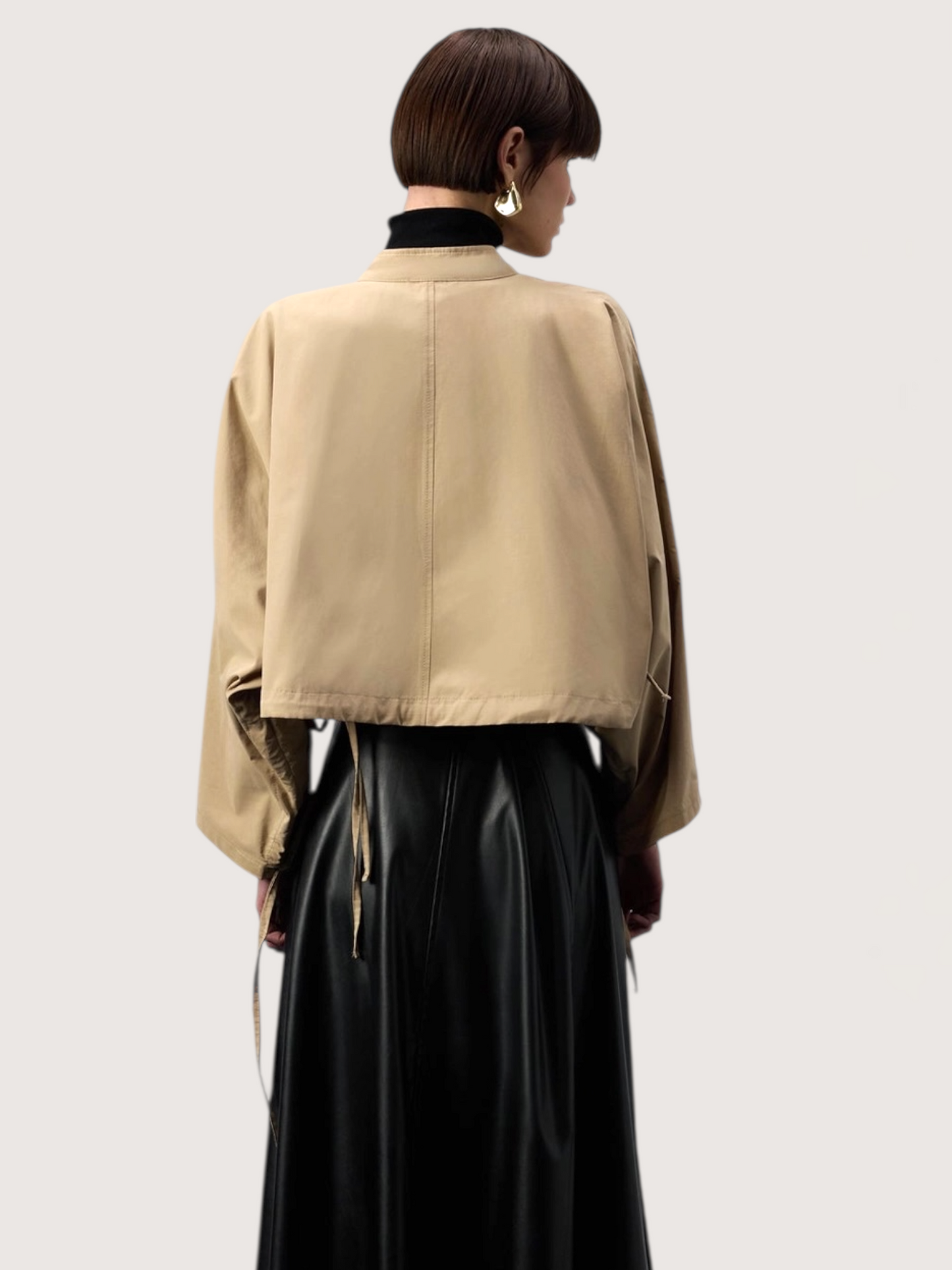 Balloon Sleeve Cropped Jacket