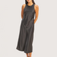 Satin Midi Dress | Black