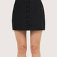 Button Front Mini Skirt