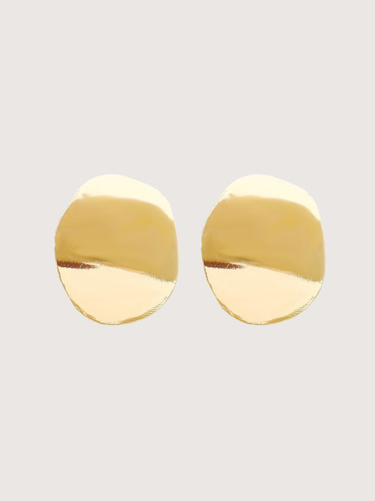 Oval Statement Earring | Gold