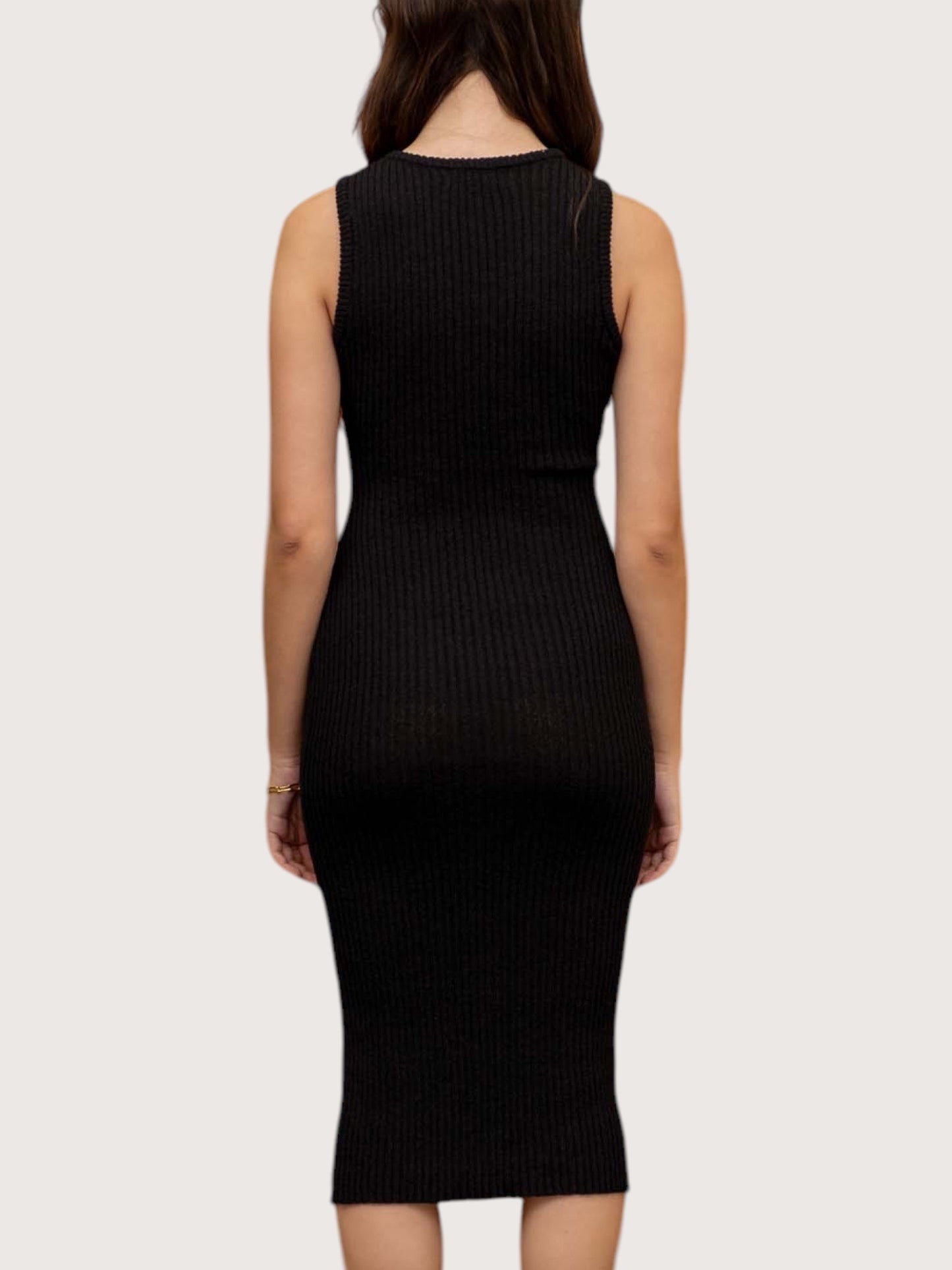 Sleeveless Midi Dress | Black