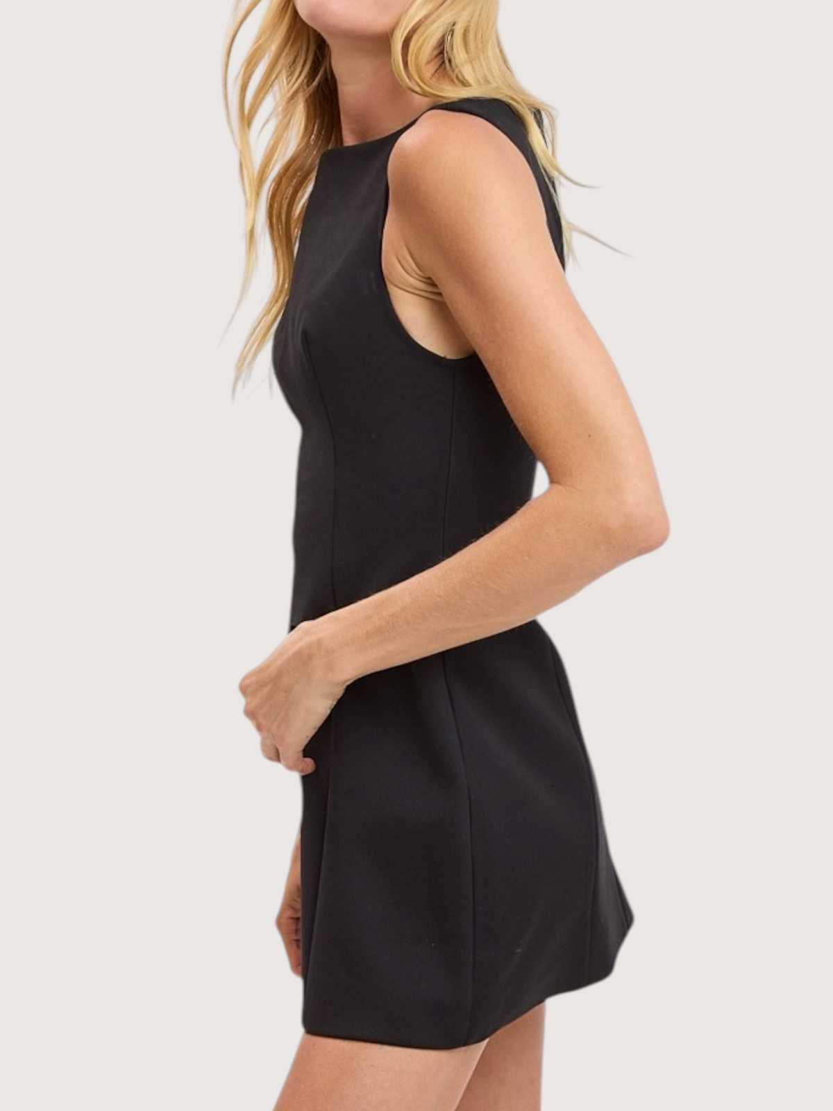 Boat Neck Bow Dress | Black