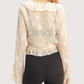 Floral Chiffon Ruffle Blouse
